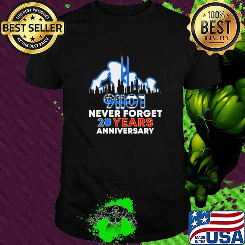 91101 Never Forget 20 Years Anniversary Police Shirt