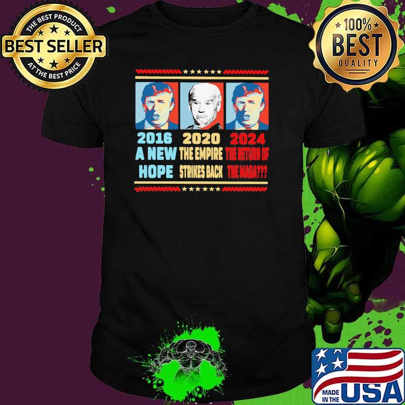 A new hope the empire strikes back the return of the maga Trump biden shirt