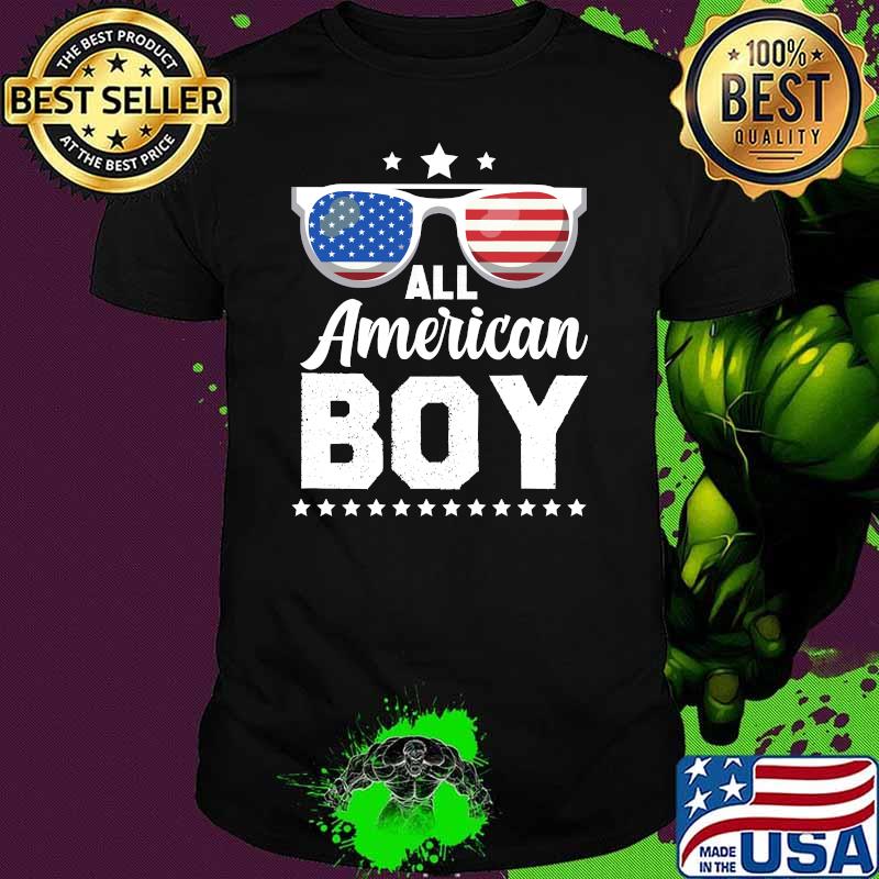 All american boy sunglassas american flag shirt