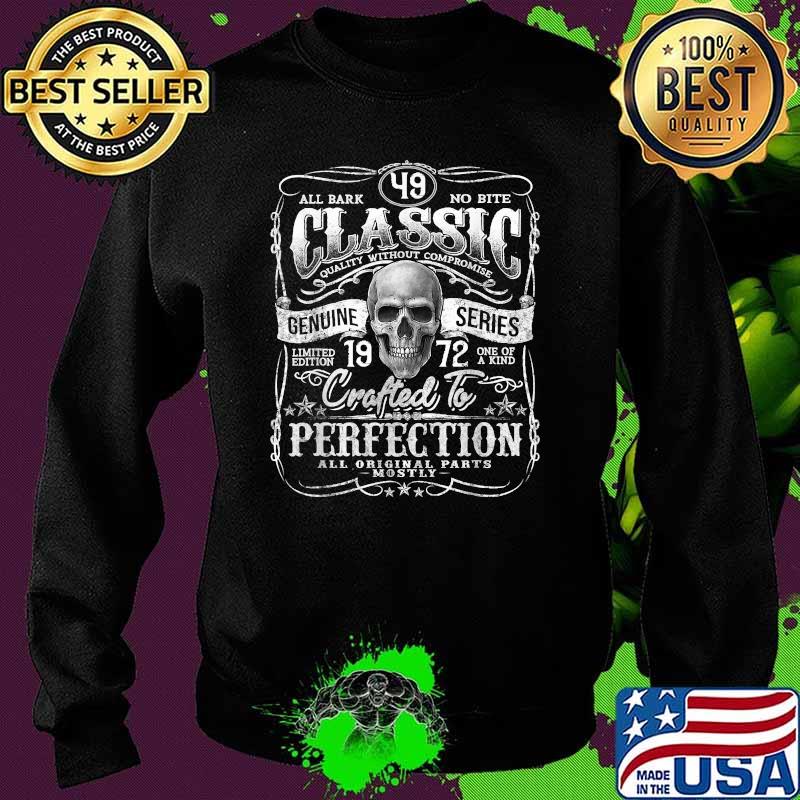 All bark no bite classic crafted to perfection skull Sweater All bark no bite classic crafted to perfection skull Sweater
