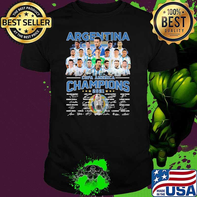 Argentina copa america champions 2021 signatures shirt