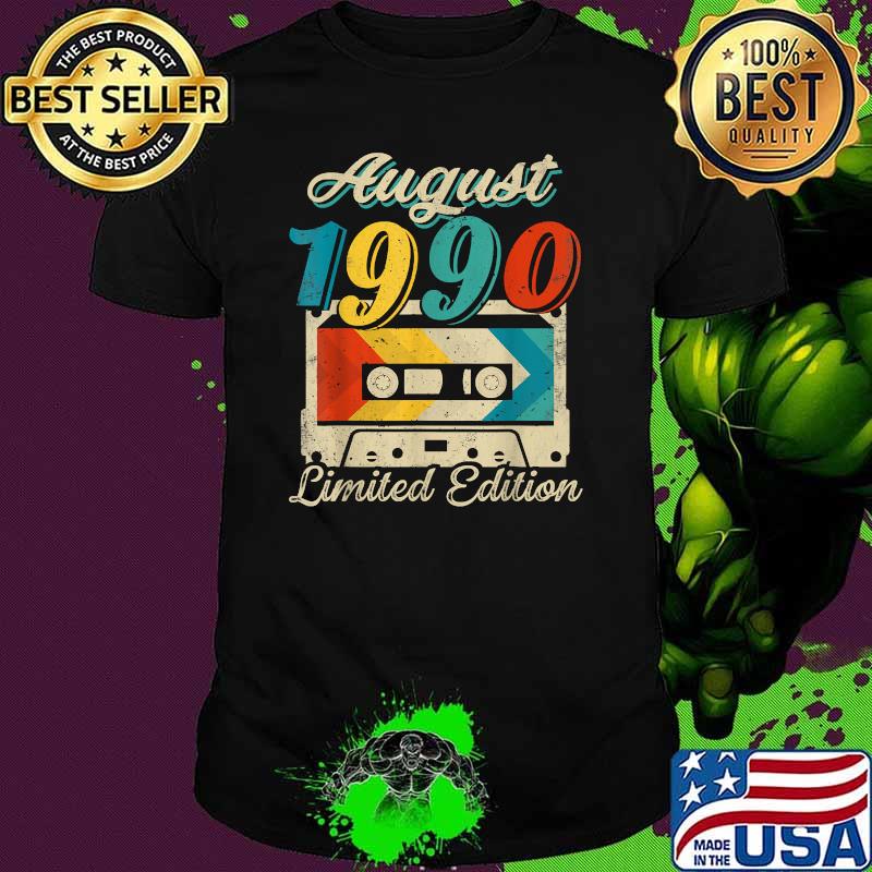 August 1990 Limited Edition 31st Birthday Cassette Tape T-Shirt