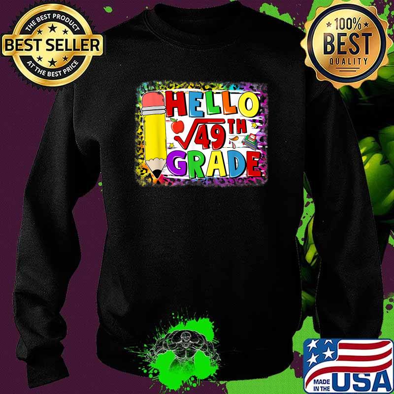 Back To School 7th Grade Square Root Of 49 Math Kids Teacher Shirt Sweater Back To School 7th Grade Square Root Of 49 Math Kids Teacher Shirt Sweater
