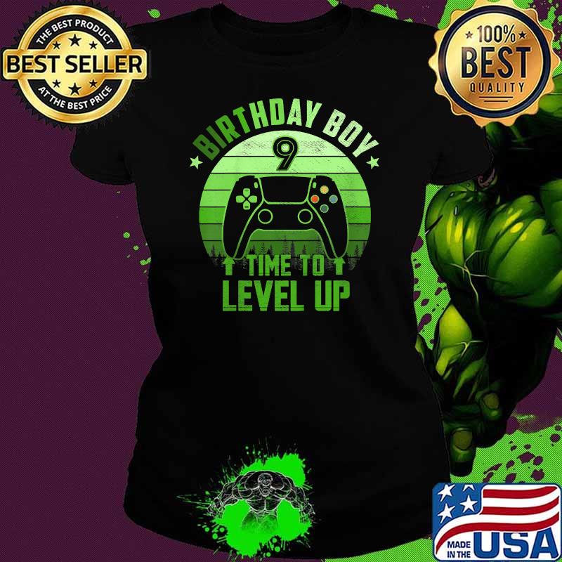 Birthday Boy Time to Level Up 9 Years Vintage Shirt Ladies tee Birthday Boy Time to Level Up 9 Years Vintage Shirt Ladies tee