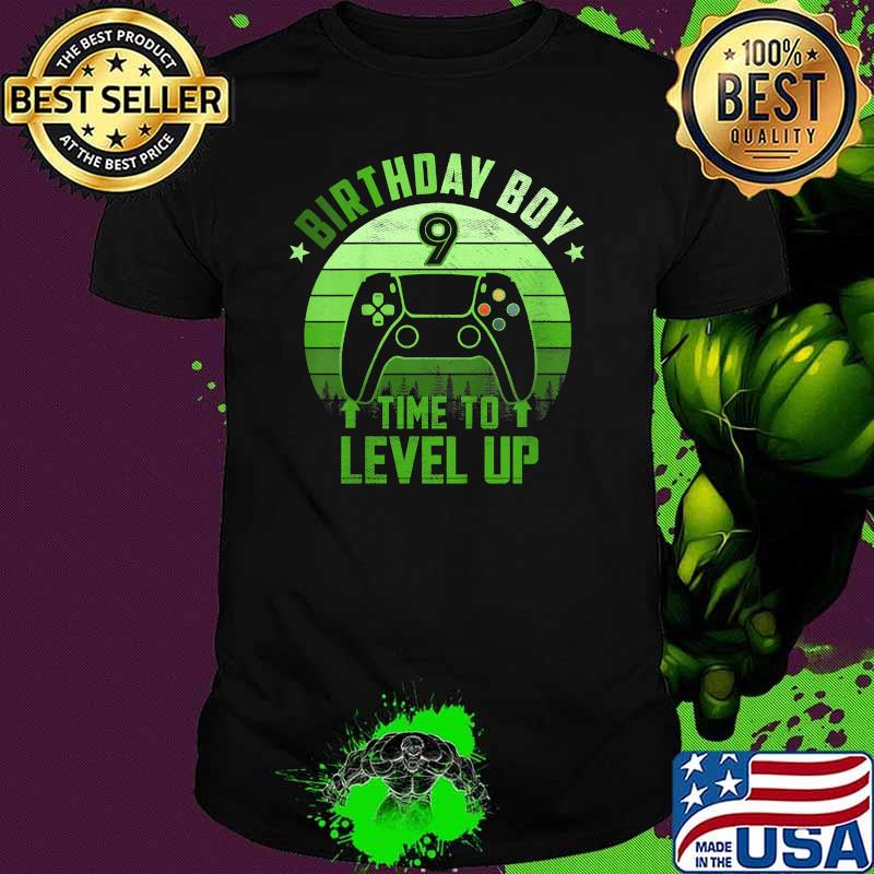 Birthday Boy Time to Level Up 9 Years Vintage Shirt Birthday Boy Time to Level Up 9 Years Vintage Shirt