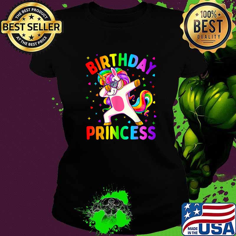 Birthday Princess Girl Dabbing Unicorn Girls T-Shirt Ladies tee Birthday Princess Girl Dabbing Unicorn Girls T-Shirt Ladies tee