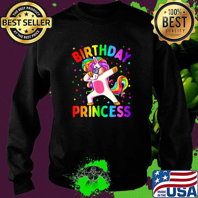 Birthday Princess Girl Dabbing Unicorn Girls T-Shirt Sweater Birthday Princess Girl Dabbing Unicorn Girls T-Shirt Sweater