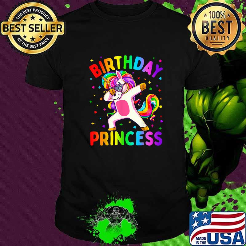Birthday Princess Girl Dabbing Unicorn Girls T-Shirt Birthday Princess Girl Dabbing Unicorn Girls T-Shirt