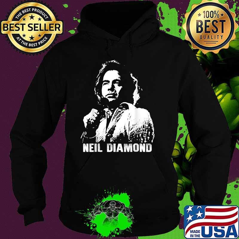 Black and White Neil Diamond Love Music T-Shirt Hoodie Black and White Neil Diamond Love Music T-Shirt Hoodie