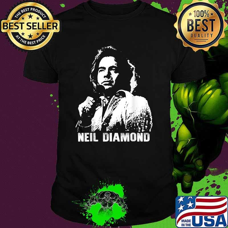 Black and White Neil Diamond Love Music T-Shirt