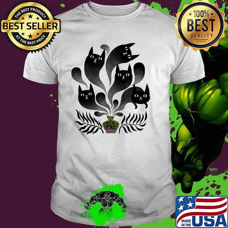 Black Cat Magic Potion Halloween ghost T-Shirt