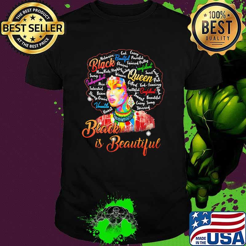 Black is Beautiful Melanin Women Black Queen Shirt