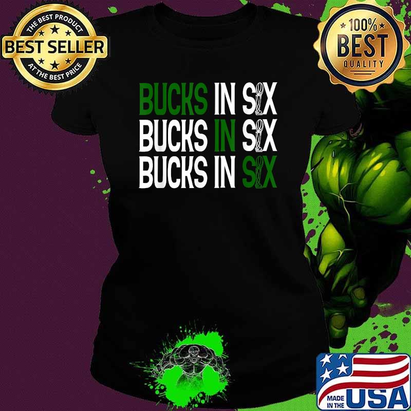 Bucks in Six Championship Trophy T-Shirt Ladies tee Bucks in Six Championship Trophy T-Shirt Ladies tee