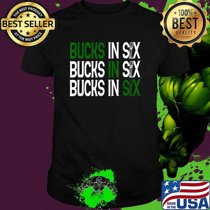 Bucks in Six Championship Trophy T-Shirt