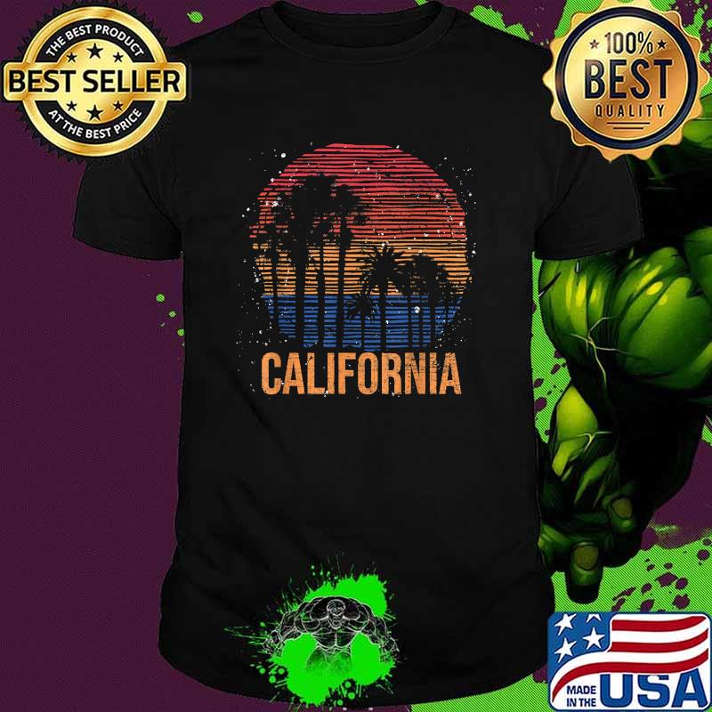 California Palm Trees Ocean Summer Vacation Sea Vintage T-Shirt