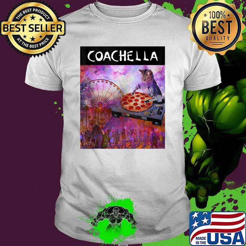 Cat DJ Coachelle Pizza Shirt