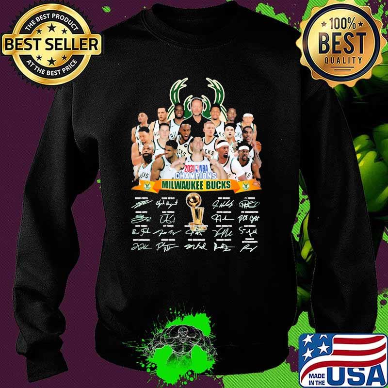 Champions Milwaukee Bucks 2021 NBA Shirt Sweater Champions Milwaukee Bucks 2021 NBA Shirt Sweater