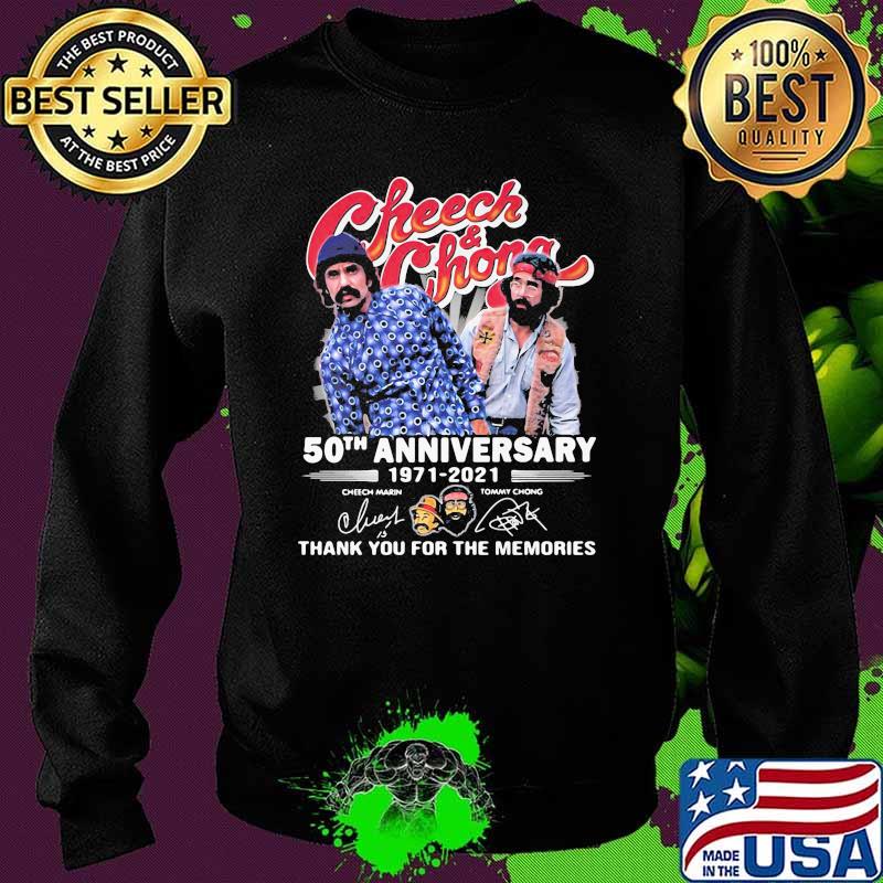 Cheech And Chona 50th Anniversary 1971 2021 Thank you for the mrmories Sweater Cheech And Chona 50th Anniversary 1971 2021 Thank you for the mrmories Sweater