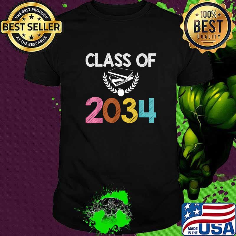 Class Of 2034 Shirt Pre-K Graduate Preschool Graduation T-Shirt