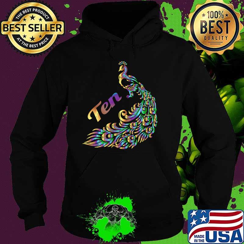 Colorful Paint Peacock Shirt Hoodie Colorful Paint Peacock Shirt Hoodie
