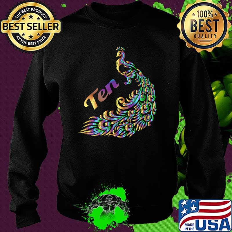 Colorful Paint Peacock Shirt Sweater Colorful Paint Peacock Shirt Sweater