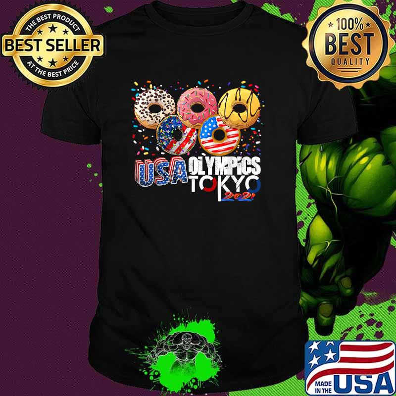 Colorful Usa Tokyo Donuts In The Shape Of The Olympic Symbol T-Shirt