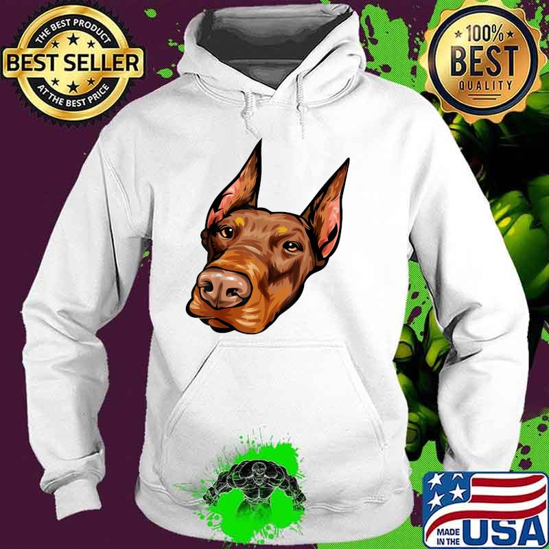 Cool Doberman Dog Face T-Shirt Hoodie Cool Doberman Dog Face T-Shirt Hoodie