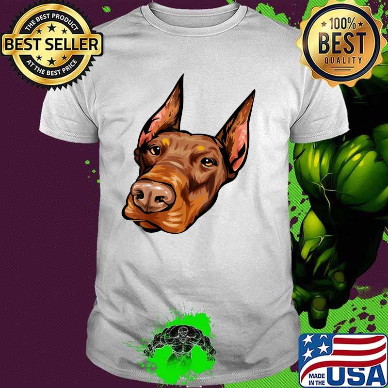 Cool Doberman Dog Face T-Shirt