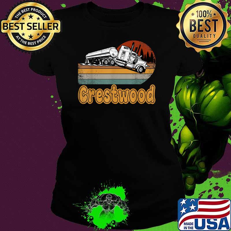 Crestwood Kentucky KY Tourism Semi Stuck on Railroad Tracks Vintage T-Shirt Ladies tee Crestwood Kentucky KY Tourism Semi Stuck on Railroad Tracks Vintage T-Shirt Ladies tee