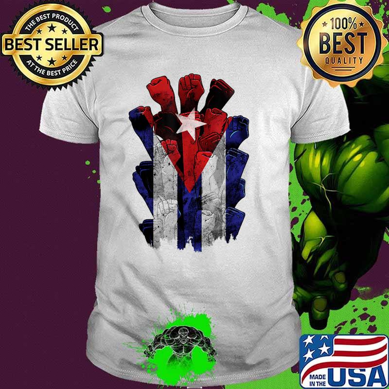 Cuban Protest Fist Flag S.O.S. Cuba Libre SOS Cuba Freedom Shirt