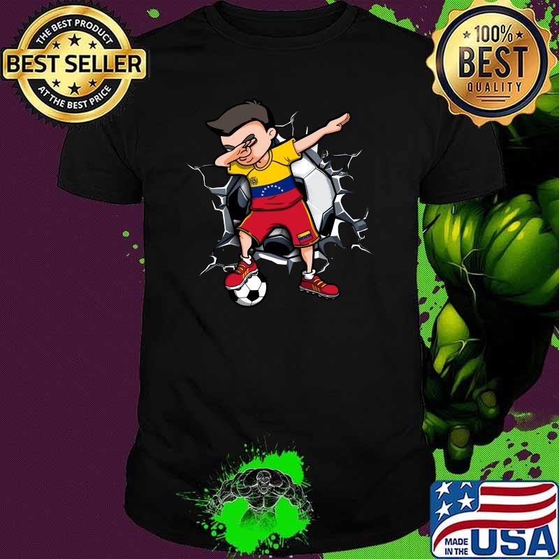 Dabbing Soccer Boy Venezuela Football T-Shirt