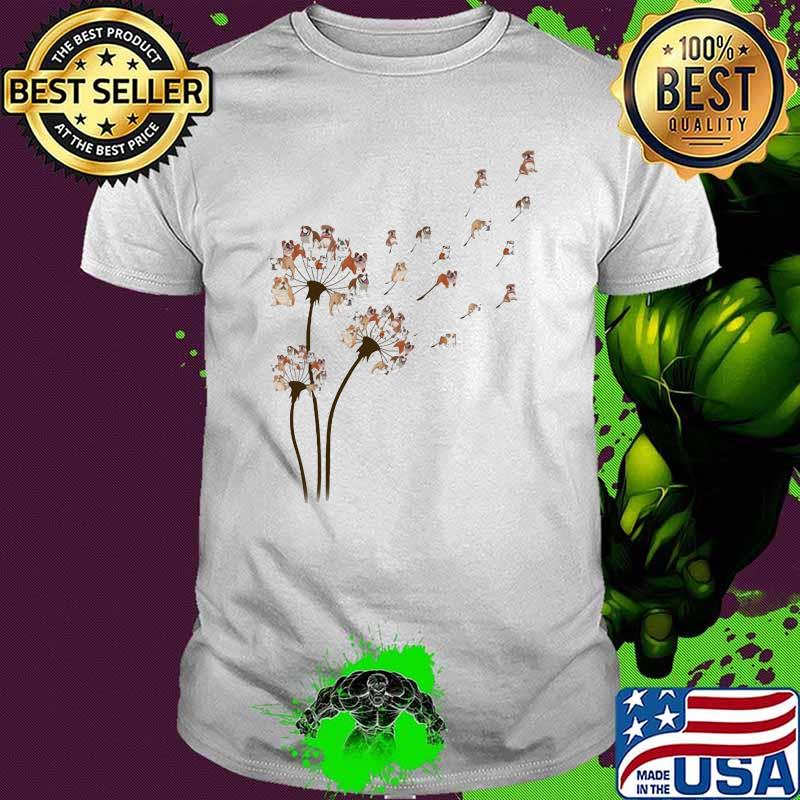 Dandelion Bulldog Flower Shirt