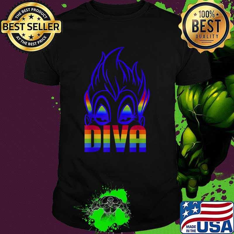 Disney Villains Ursula Rainbow Diva Face T-Shirt