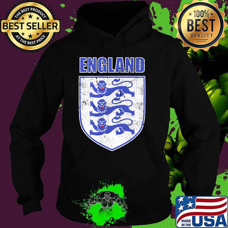 England Three Heraldic Lions Crest Escutcheon Flag Retro T-Shirt Hoodie England Three Heraldic Lions Crest Escutcheon Flag Retro T-Shirt Hoodie