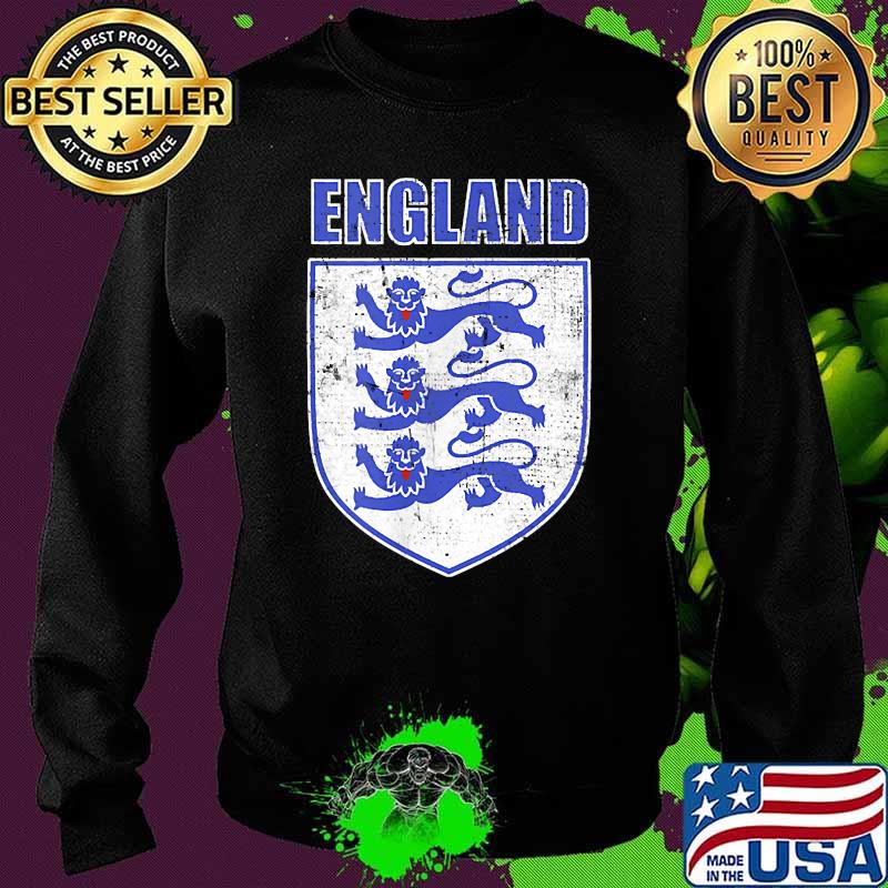 England Three Heraldic Lions Crest Escutcheon Flag Retro T-Shirt Sweater England Three Heraldic Lions Crest Escutcheon Flag Retro T-Shirt Sweater