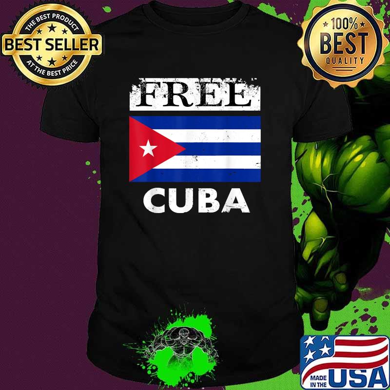Free Cuba Cuban Flag Pride T-Shirt