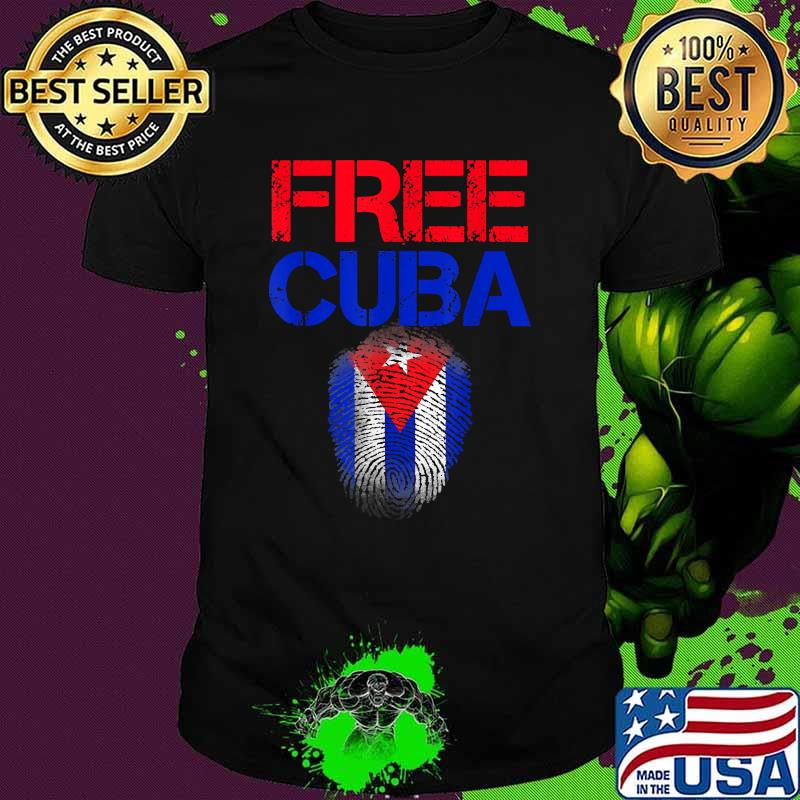 Free Cuba Dna Cuban Flag T-Shirt