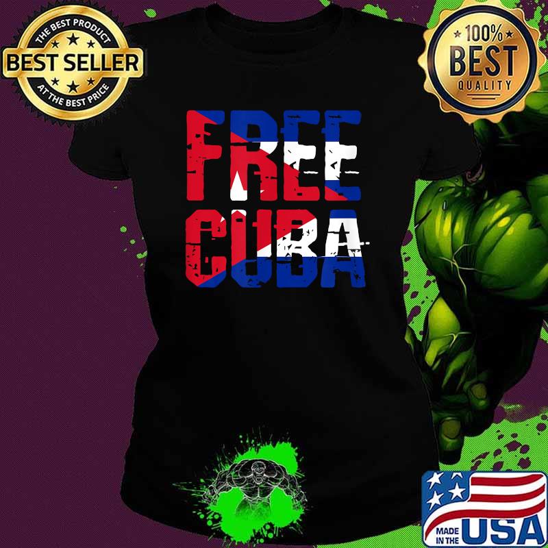 Free Cuba Red White and Blue Shirt Ladies tee Free Cuba Red White and Blue Shirt Ladies tee