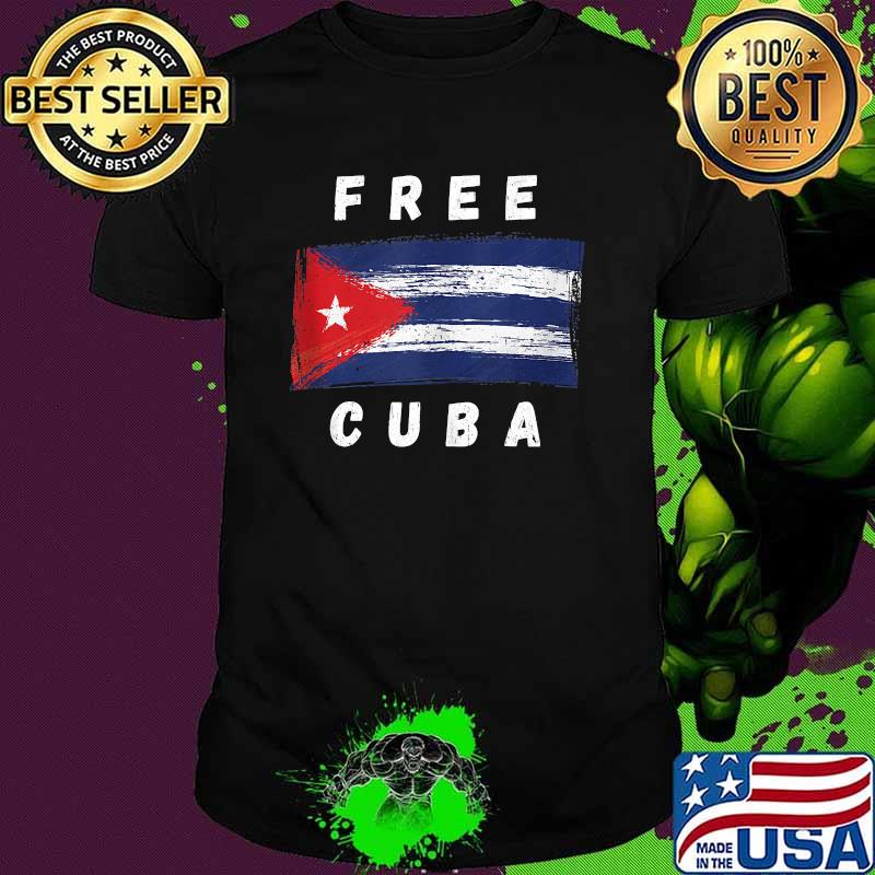 Free Cuba Retro Cuban Flag Shirt