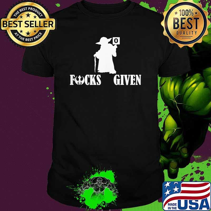 Fucks given yoda star wars shirt