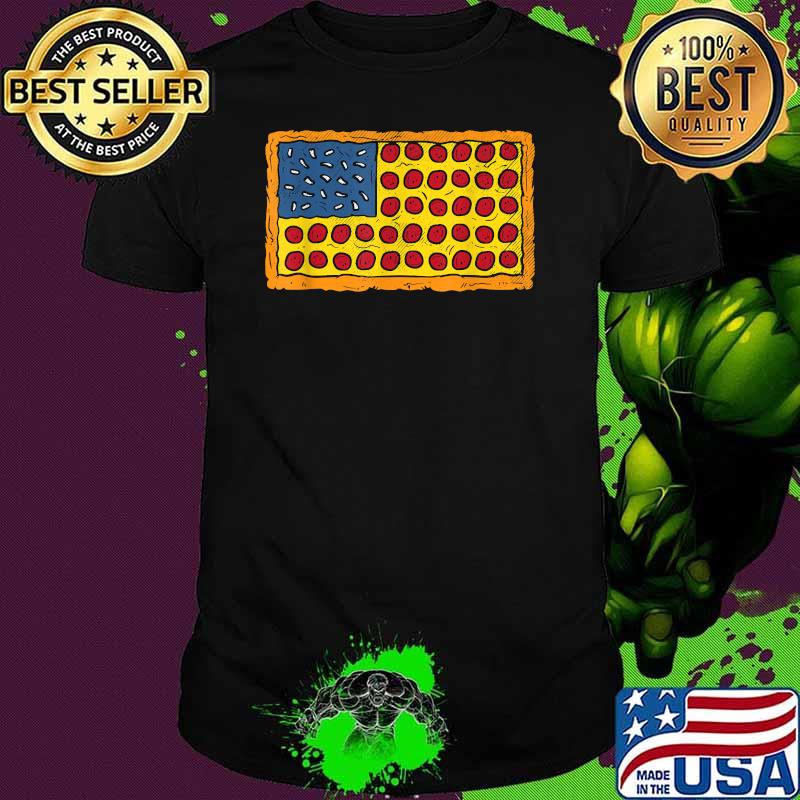 Funny usa flag Pizza party T-Shirt