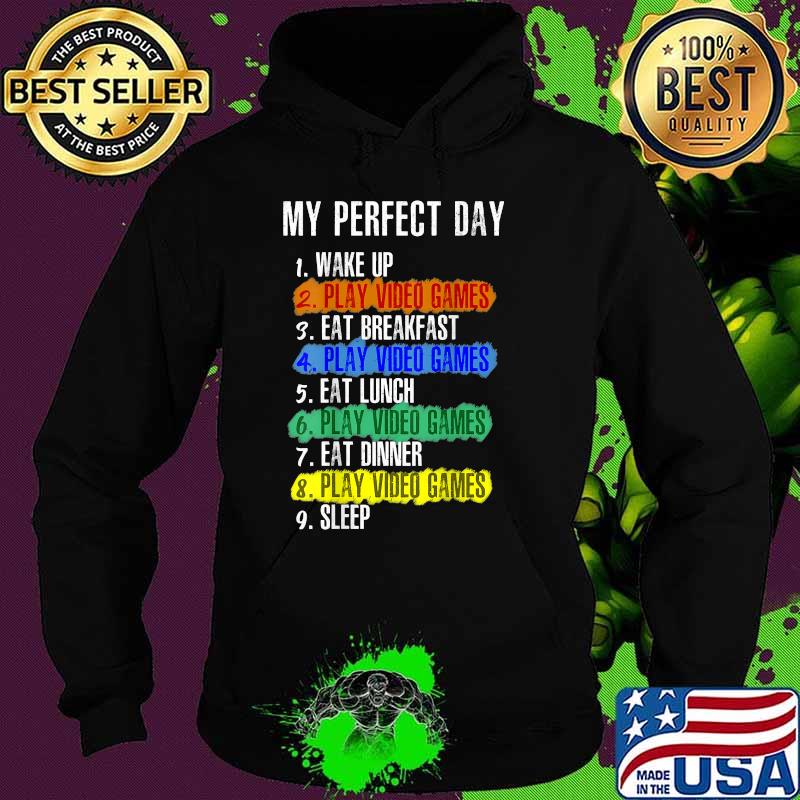 Gaming onsie for men - My Perfect Day Video Games T-Shirt Hoodie Gaming onsie for men - My Perfect Day Video Games T-Shirt Hoodie