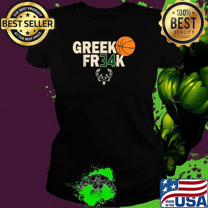 GREEK FR34K Milwaukee FreakGreek Wisconsin Basketball T-Shirt Ladies tee GREEK FR34K Milwaukee FreakGreek Wisconsin Basketball T-Shirt Ladies tee