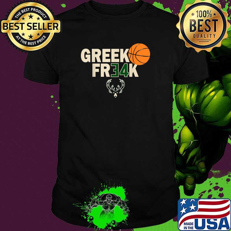GREEK FR34K Milwaukee FreakGreek Wisconsin Basketball T-Shirt GREEK FR34K Milwaukee FreakGreek Wisconsin Basketball T-Shirt