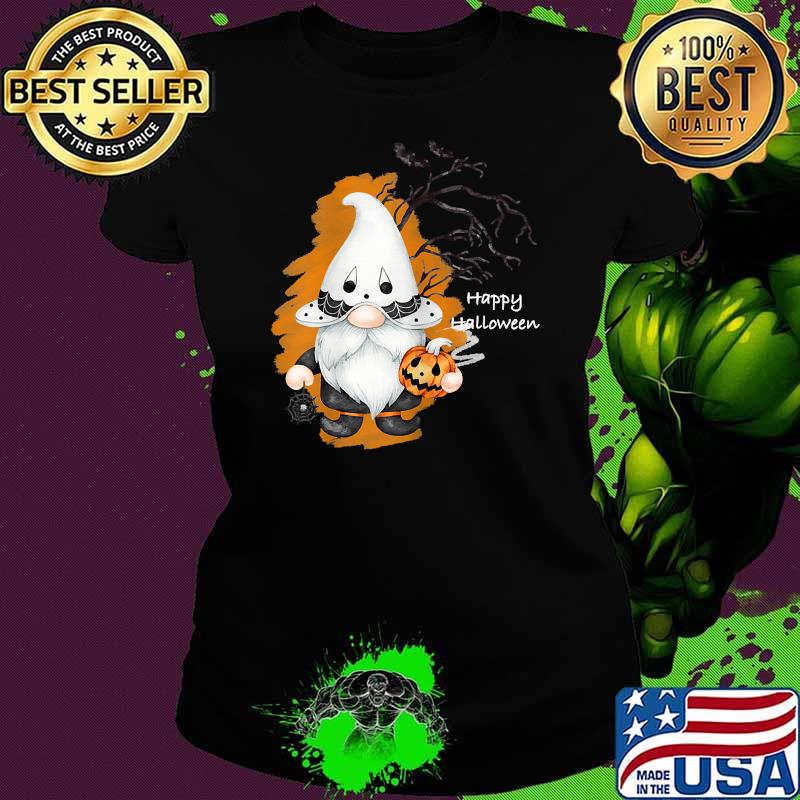 Happy Halloween Gnome Drawf Shirt Ladies tee Happy Halloween Gnome Drawf Shirt Ladies tee
