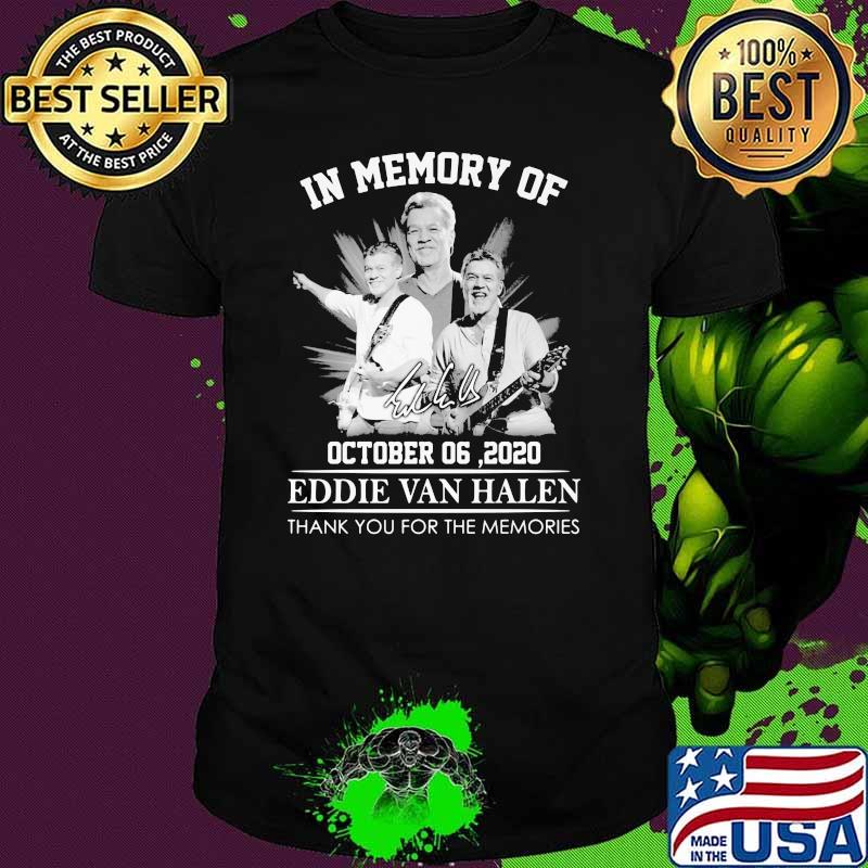 In Memory Of October 06 2020 Edie Van Halen Thank You For The Memories shirt