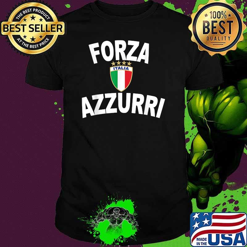 Italy Forza Azzurri Soccer Jersey Italia Flag Football Gift Shirt