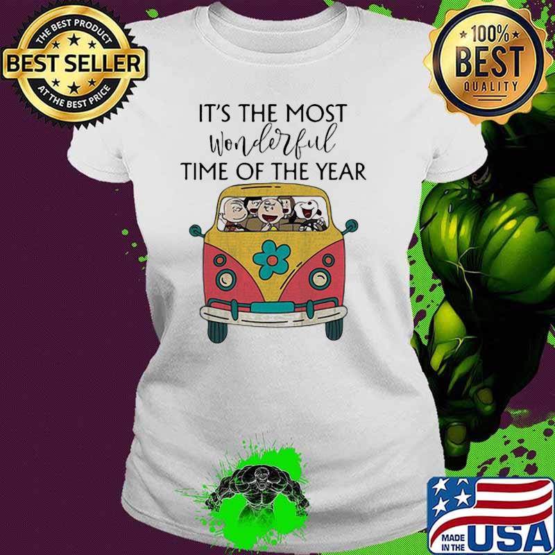 Its the most wonderful time of the year bus peanuts Ladies tee Its the most wonderful time of the year bus peanuts Ladies tee