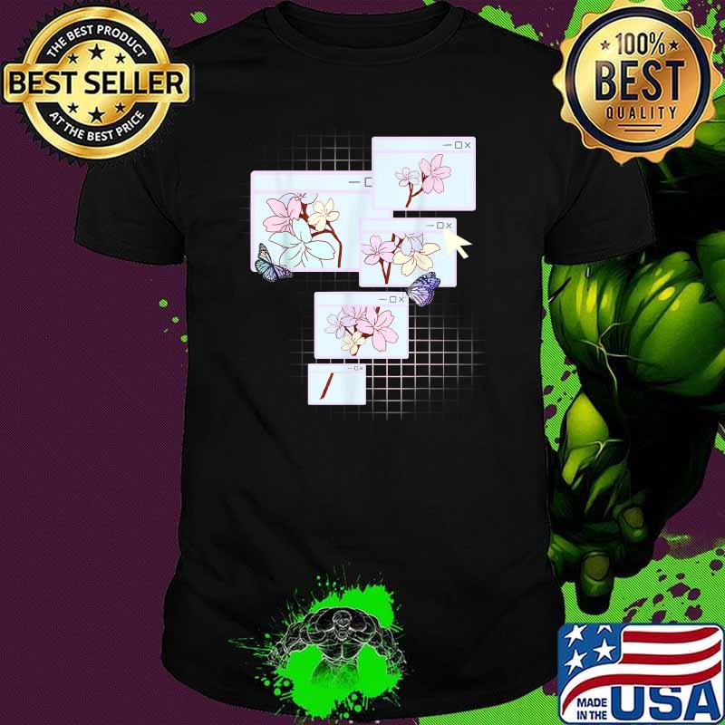 Kawaii E-Girl Pastel Aesthetic Grunge Browser Flower T-Shirt