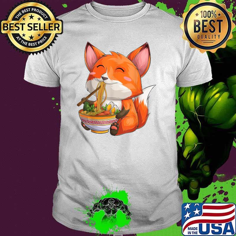 Kawaii japanese anime Fox ramen Food T-Shirt